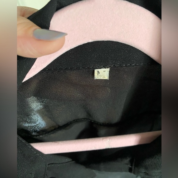 Basic chiffon button down shirt. Medium, black. Gently worn, great condition. - Picture 3 of 3
